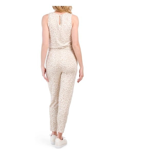 RACHEL ZOE Leopard Printed Scoop Neck Jumpsuit S - Picture 3 of 15